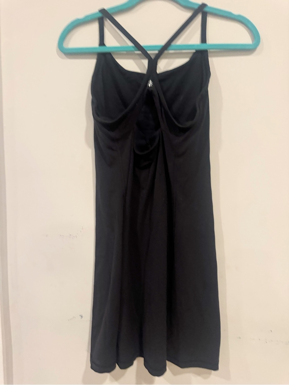 Athleta Black Strappy Athletic Dress Built-In Bra Small Petite